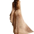 thumbnail image 4 of Gupgi Robe Longue de Plage pour Femmes, Couleur Unie, Ouverte à l'Avant, Taille à Nouer, Résistante au Soleil, 4 of 5