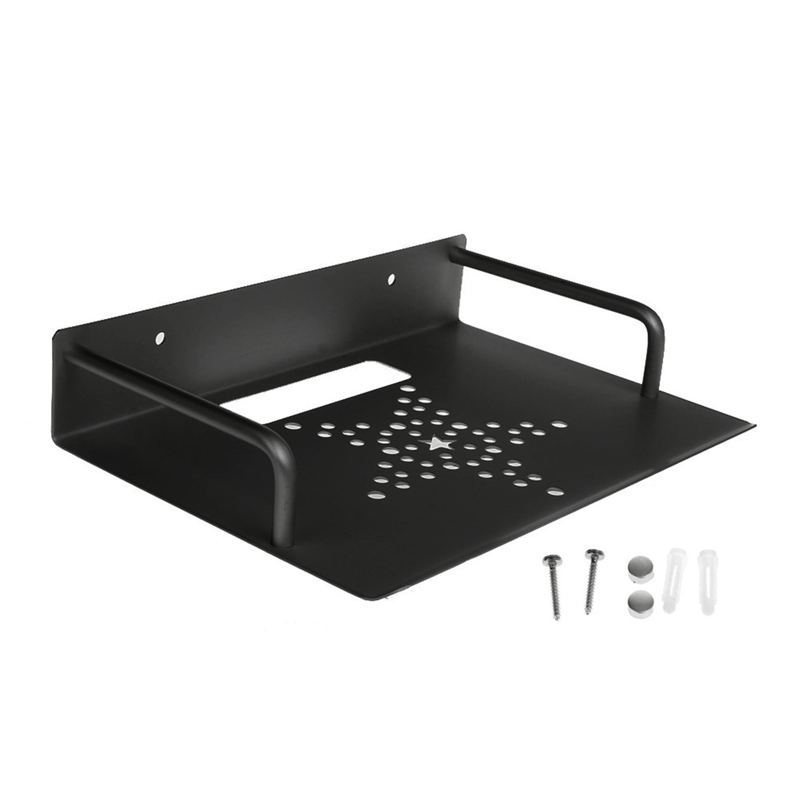 TINYSOME TV Box Router Set-top Boxes Mini PC DVD Player Single-layer Space Aluminum Wall Mount Storage Shelf Bracket Holder Stand