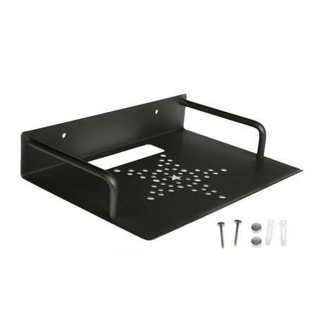 

Whoamigo Wall Mounted Black Storage Shelf: Aluminum Single-layer Holder