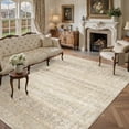 thumbnail image 3 of BERTHMEER 9'x12' Area Rugs for Living Room Bedroom Beige Vintage Non Slip Washable Large Farmhouse Office Dining Room Oriental Traditional Distressed Carpets, 3 of 7