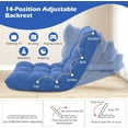 thumbnail image 5 of QRKD Floor Chair, Video Gaming Chairs with Back Support, Adjustable 14-Position, Alloy Steel Frame, Soft Coral Fleece, Lazy Sofa Lounge for Reading Living Room Recliner for Adults Kids (Blue), 5 of 15