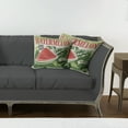 thumbnail image 7 of Ambesonne Vintage Throw Pillow Cover 2 Pack, Old Faded Funny Graphic, 16", Green Red Ecru, 7 of 7