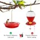 thumbnail image 3 of Comedero de colibrí para exteriores, paquete de 2, a prueba de fugas, fácil de limpiar y recargar Comedero de tarareo para amantes de Hummer, incluye colgador, con 5 puertos de alimentación (16 onzas) Adepaton WMZL-896, 3 of 7
