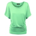 thumbnail image 2 of Made by Johnny Women's Dolman Drape Top with Side Shirring XXL MINT, 2 of 4
