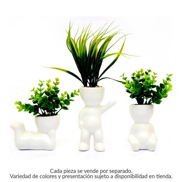 Maceta Mainstays Figuras Porcelana Blanco Varios Modelos 1 Pieza