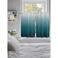 thumbnail image 3 of Blue Ombre Bathroom Window Curtain, Contemporary Gradient Abstract Art Light Filtering Coffee Kitchen Curtains, Bedroom Living Room Curtains 2 Panel 84"x54", 3 of 6