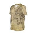 thumbnail image 2 of Haiem Hip Hop Hipster Baseball Jersey Button Down Shirts Sports Uniforms Men Women Jersey(Vintage World Map,Medium), 2 of 9