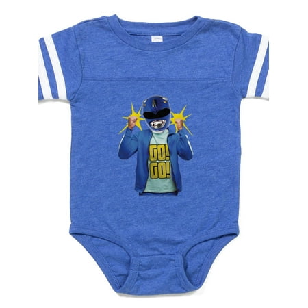 

CafePress - Power Rangers Blue Ranger G - Cute Infant Baby Football Bodysuit