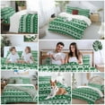 thumbnail image 5 of Christmas Bedding Duvet Cover Set Full Size 4 Pieces Green Simple Elk Snowflake Winter Cartoon Texture Bedding Set with Zipper Closure, 1 Comforter Cover 86x86 Inches 1 Flat Sheet & 2 Pillow Cases, 5 of 7