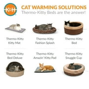 K&H Pet Products Self-Warming Nuzzle Nest Pet Bed Leopard/Tan 19 Inches
