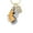 B, variant on Large Orange & Black Flying Butterfly - A - Gold Tone Crystal Initial Sophia Necklace, 18"+1"