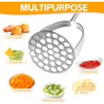 thumbnail image 5 of Mashed Potatoe Masher Stainless Steel - Heavy Duty Potato Masher, Professional Integrated Masher for Avocado, Potatoes, Beans, Meat, Vegetables, 5 of 13