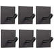thumbnail image 1 of Ganchos adhesivos resistentes, colgadores adhesivos para pared, soporte fuerte de acero inoxidable, ganchos autoadhesivos para cocina, baño, puerta del hogar, toalla, abrigo, bata, 6 paquetes, color, 1 of 7