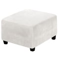 thumbnail image 1 of CNKOO Clearance Under 5$ Velvet Pouffe Cover   Square Ottoman Ottoman Slipcover Square Footstool Protector Storage Stool Ottoman Stretch with Elastic Bottom Feature Real Velvet Plush Fabr, 1 of 7