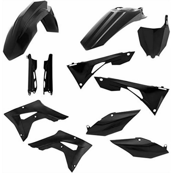 Acerbis Full Plastic Kit  Black for 2019-2021 Honda CRF250RX, 2019-2020 CRF450RX