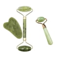 thumbnail image 1 of Herramienta de rodillo de masaje facial de jade, placa de raspado de Gua Sha para ojos faciales, antienvejecimiento Zulema Rodillo de jade de masaje facial, 1 of 8