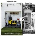 thumbnail image 2 of Space-Saving Outdoor Storage Unit - 3-Shelf Weatherproof Cabinet with Modern Geometric Doors (Contains one shelf)​ - White, 2 of 8