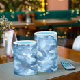 thumbnail image 6 of 2 PCS Flameless Candles with Remote Timer LED Battery Operated Flickering Candle Light for Wedding Table Home Decoration Gifts Watercolor Indigo Waves, 6 of 7