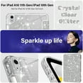 thumbnail image 4 of Kenke Compatible with iPad A16 11th Generation 11 Inch 2025 Case, iPad Case 10th Generation 10.9 Inch, Glitter Cover with Sparkly Clear Back, Pencil Holder, for Kids Girls, (Silver), 4 of 9