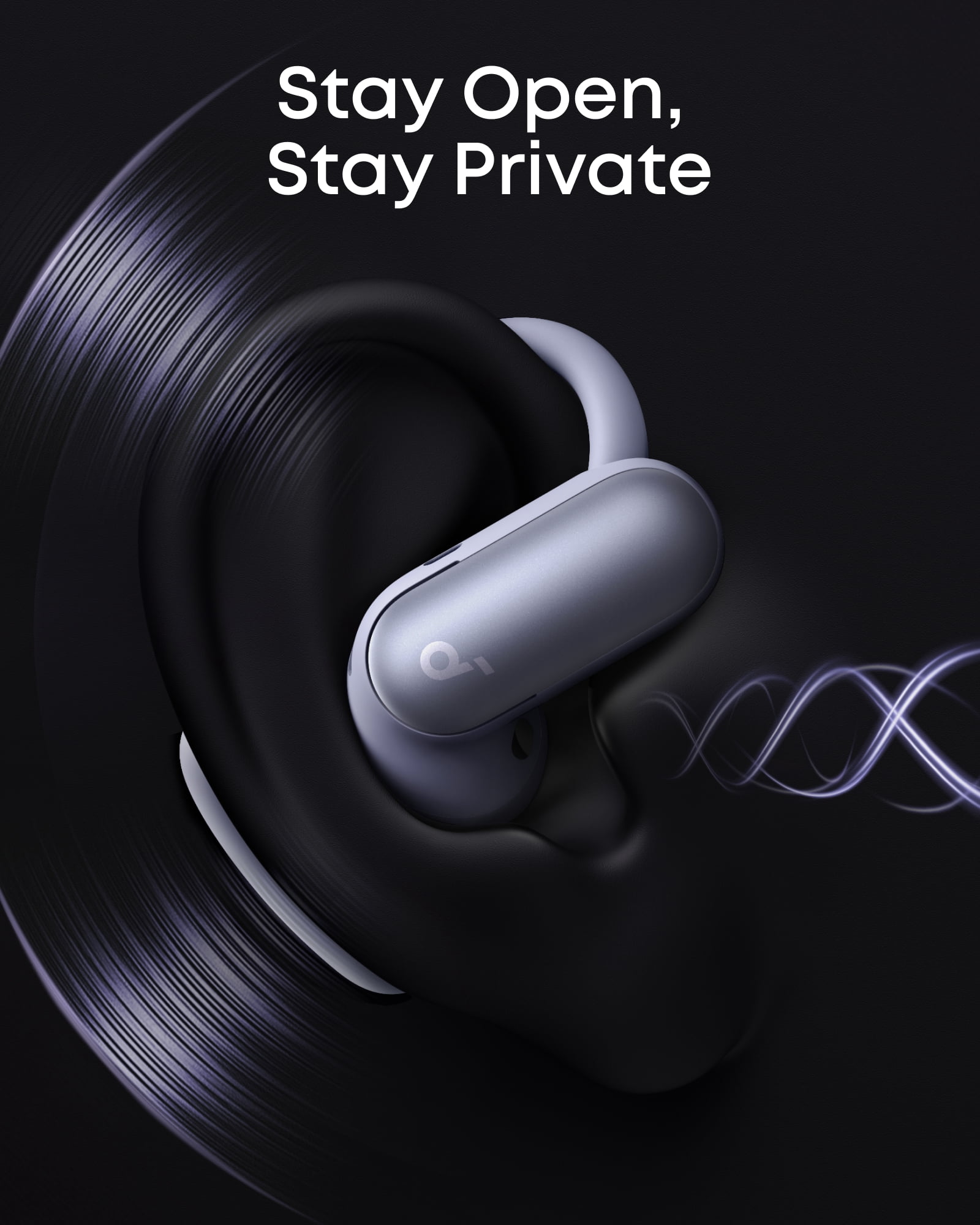 soundcore AeroFit 2 Pro by Anker, Open-Ear with Semi-In-Ear Active Noise Cancellation, Dual-Form Earbuds, Adjustable Ear Hooks, Hi-Res, LDAC, 4-Mic AI Clear Calls, IP55 Water-Proof, Wireless Charging