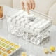 thumbnail image 4 of Bandeja de hielo con compartimento de empuje, tapa y compartimento de almacenamiento | Máquina para hacer cubitos de hielo emergente con un solo botón | Molde de plástico sin BPA con pala para hielo, 4 of 6