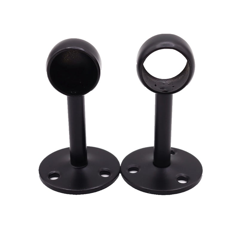 Ceiling Curtain Pole Brackets, Black Curtain Rod Holder Heavy Duty