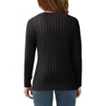 thumbnail image 3 of Girls Long Sleeve Ribbed Knit Pullover Sweater Classic Crewneck Casual Soft Lightweight Top for Kids Youth, 3 of 4