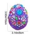 thumbnail image 3 of SIYTUAU Purple Foam Easter Egg Decorating Craft Kit For Kids With Glitter Rhinestones Spring Party Diy Art Activity, 3 of 7