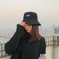 thumbnail image 5 of Fashion Women English Letters Cotton Summer Travel Bucket Beach Sun Hat Reversible Vistor Outdoor Cap Bucket Hat, 5 of 8