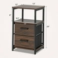 thumbnail image 2 of Gymax Nightstand Bedside End Table with 2 Fabric Drawers Storage Shelf for living room, 2 of 9