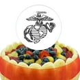 thumbnail image 5 of Acrylic Marine Corps USMC Black White Eagle Globe Anchor Logo Officially Licensed Cake Topper Party Decoration for Wedding Anniversary Birthday Graduation, 5 of 7