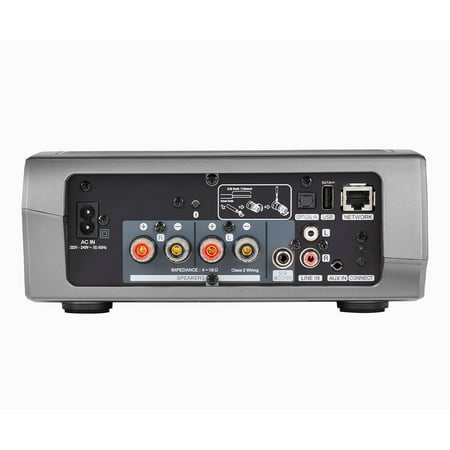 Denon - HEOS AMP HS2SR 200W 2.1-Ch. Wireless Class D Amplifier - Black and Gunmetal