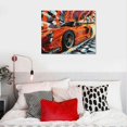 thumbnail image 5 of Orinice Sports Car Racing Fine Art Aesthetic Poster Print Wall Painting for Home Decor Ready to Hang Canvas Living Room Bedroom Office Wall Art 20x16in, 5 of 6