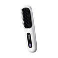 thumbnail image 2 of Alisador de pelo eléctrico, peine caliente, antiescaldaduras, Mini peine alisador de pelo, cepillo alisador, 3 temperaturas ajustables para viajes, 2 of 9