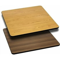 Soro Essentials- 24''x 30'' Wood Rectangular Table Top with Oak or Walnut Reversible Top- Laminate Reversible Table Top for Home Dining Office Boardroom Living Room and Commercial