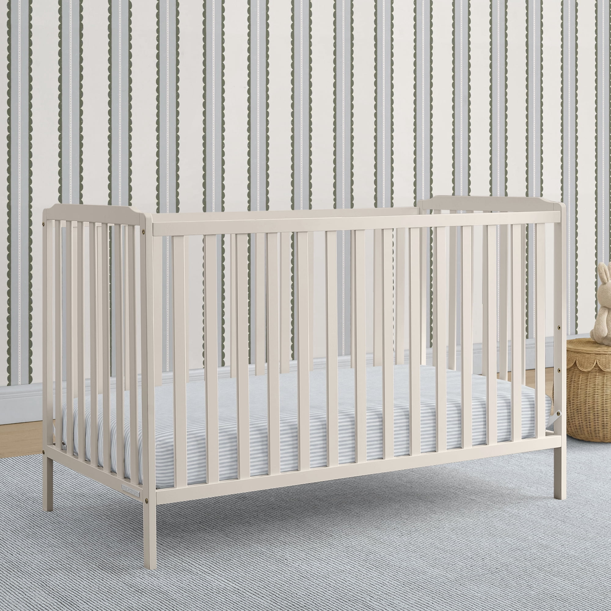 Delta Children Emmie 4-in-1 Convertible Crib - Converts from Baby Crib to Toddler Bed, Daybed and Sofa Bed, Fits Standard Full-Size Crib Mattress, Soft Beige