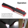 thumbnail image 4 of Wosthever Pluma de trabajo Luz COB LED Reparación de linterna de bolsillo Funciona con Emergencia al aire libre Lámpara de clip manos Ropa Deportiva, Zapatos Rojo, 4 of 6