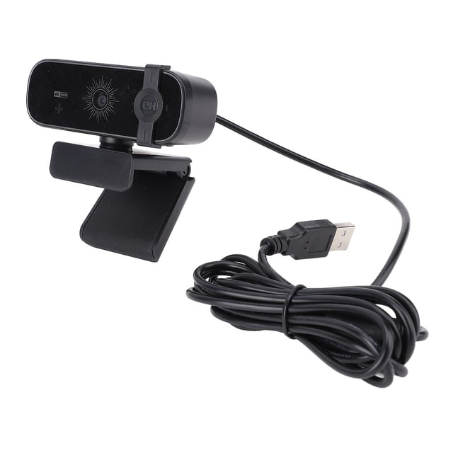 Computer Web Camera, Accurate Autofocus Webcam Integrated Cover Design Remote Control for Work