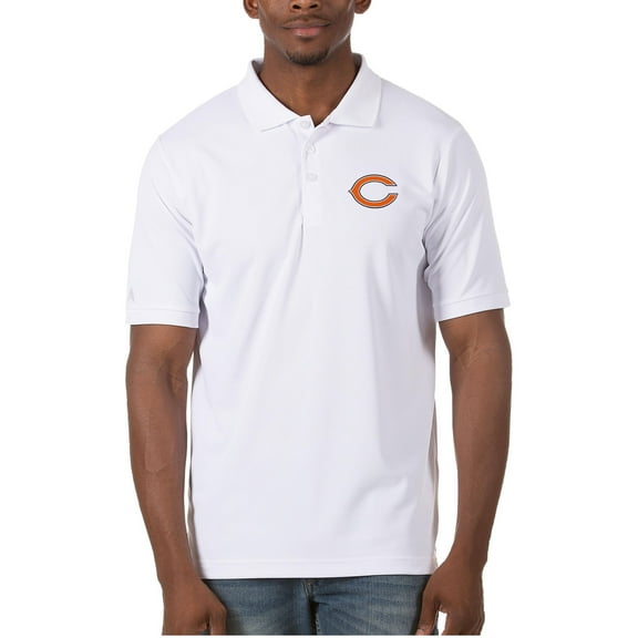 Men's Antigua White Chicago Bears Legacy Pique Polo