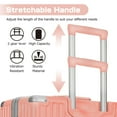 thumbnail image 5 of Luggage Aluminium Frame PC ABS Hardshell Suitcase with Spinner Wheels TSA Lock Zipperless Luggage 28 inch SakuraPink, 5 of 8