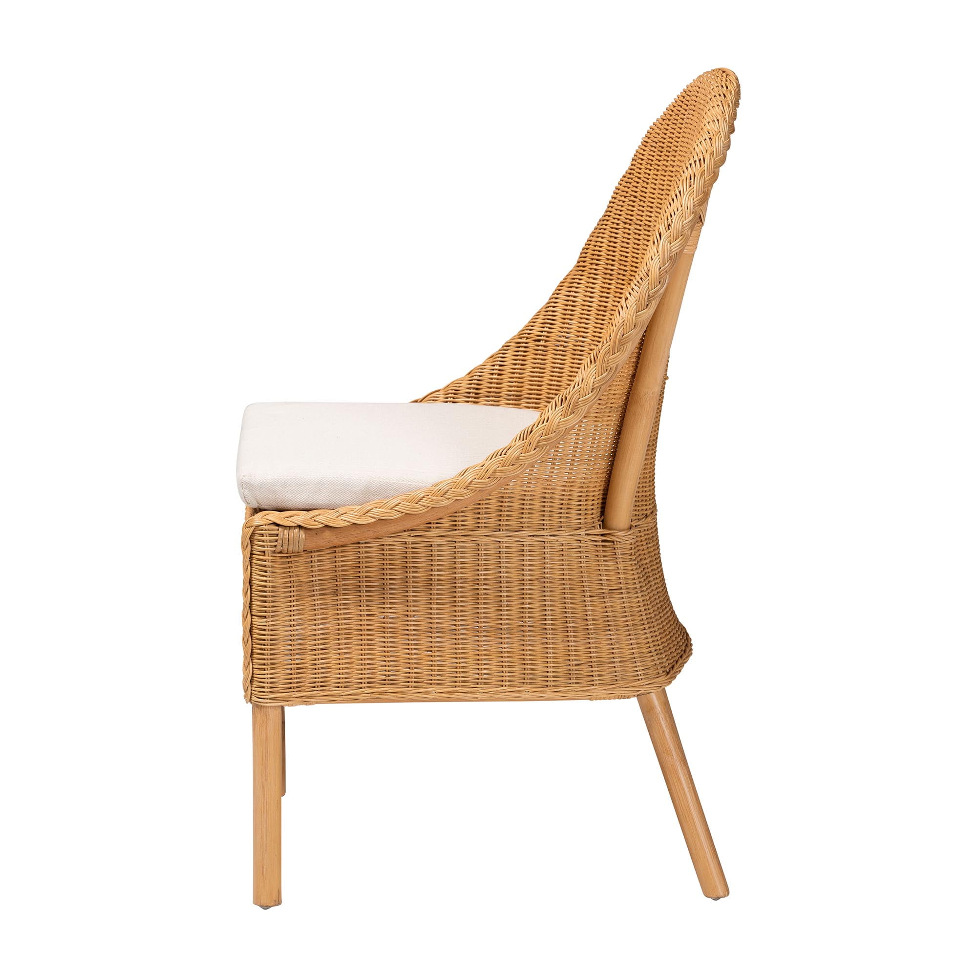 bali & pari Camelia Boho Dining Chair, Light Honey