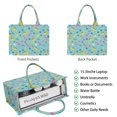 thumbnail image 2 of Large Capacity Tote Bag,Light Blue Dinosaurs Text Pattern Handbag Fashion Luxury Tote Bag,15.7"x13"x 5.1" Inches,Laptop Compatible, 2 of 6