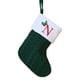 thumbnail image 1 of Calcetines Navideños con Letras Bordadas | Medias Navideñas de Punto Rojas, Verdes y Blancas con Colgante de Árbol | Decoración Navideña con Inicial Personalizada | Chimenea Acogedora y Detalle de Re, 1 of 1