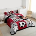 thumbnail image 3 of Castle Fairy Teens Football Soccer Baseball Full Size Comforter Sets,Sport Bedding Sets, 3 of 8
