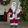 thumbnail image 2 of Northlight Standing Santa with Teddy Bear and List Christmas Figure - 24", 2 of 5