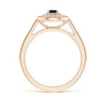 thumbnail image 2 of ANGARA Natural Vintage Style Sapphire Halo Ring with Milgrain Detailing in 14K Rose Gold for Women (Size-3.5mm) | September Birthstone, Anniversary, Jewelry Gift for Women | Natural Sapphire Ring, 2 of 9