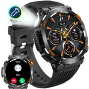 EIGIIS Military Smart Watch for Men 1.46" HD Fitness Tracker Watch with Calling Rugged Tactical Outdoor Multiple Sports Modes Smartwatch for iPhone Samsung Android