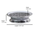 thumbnail image 4 of nu steel Beaded Heart Resin Decorative Bar Soap Dish Tray for Bathroom Vanities, Countertops, Pedestals, Kitchen Sink - Store Hand Soap, Pumice Bars, Sponges, Scrubbers - Chrome, 4 of 4