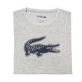 thumbnail image 2 of Men's Lacoste Silver Chine/Navy Blue Sport 3D Print Crocodile Jersey T-Shirt - 3/S, 2 of 3