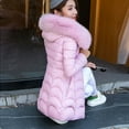 thumbnail image 6 of Lindreshi Winter Coats for Women 2023 Trendy Women Hooded Outwear Warm Coat Long Thick Furry Collar Cotton Slim Jacket, 6 of 9